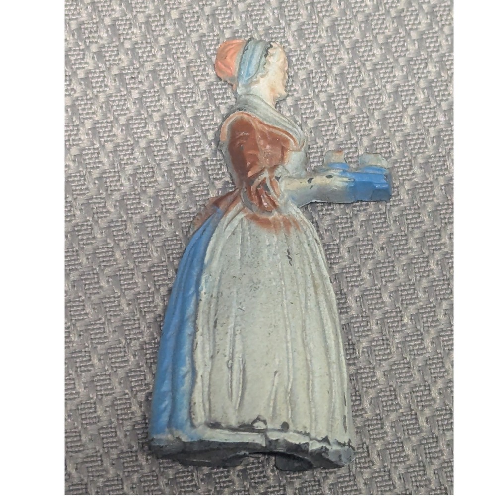 Vintage 1920s Baker Chocolate Girl Die Cast Metal Pencil Sharpener Advertising